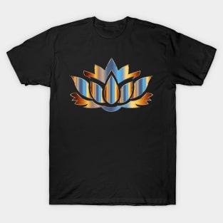 Pretty and Beautiful Rainbow Colored Lotus Flower Plant T-Shirt